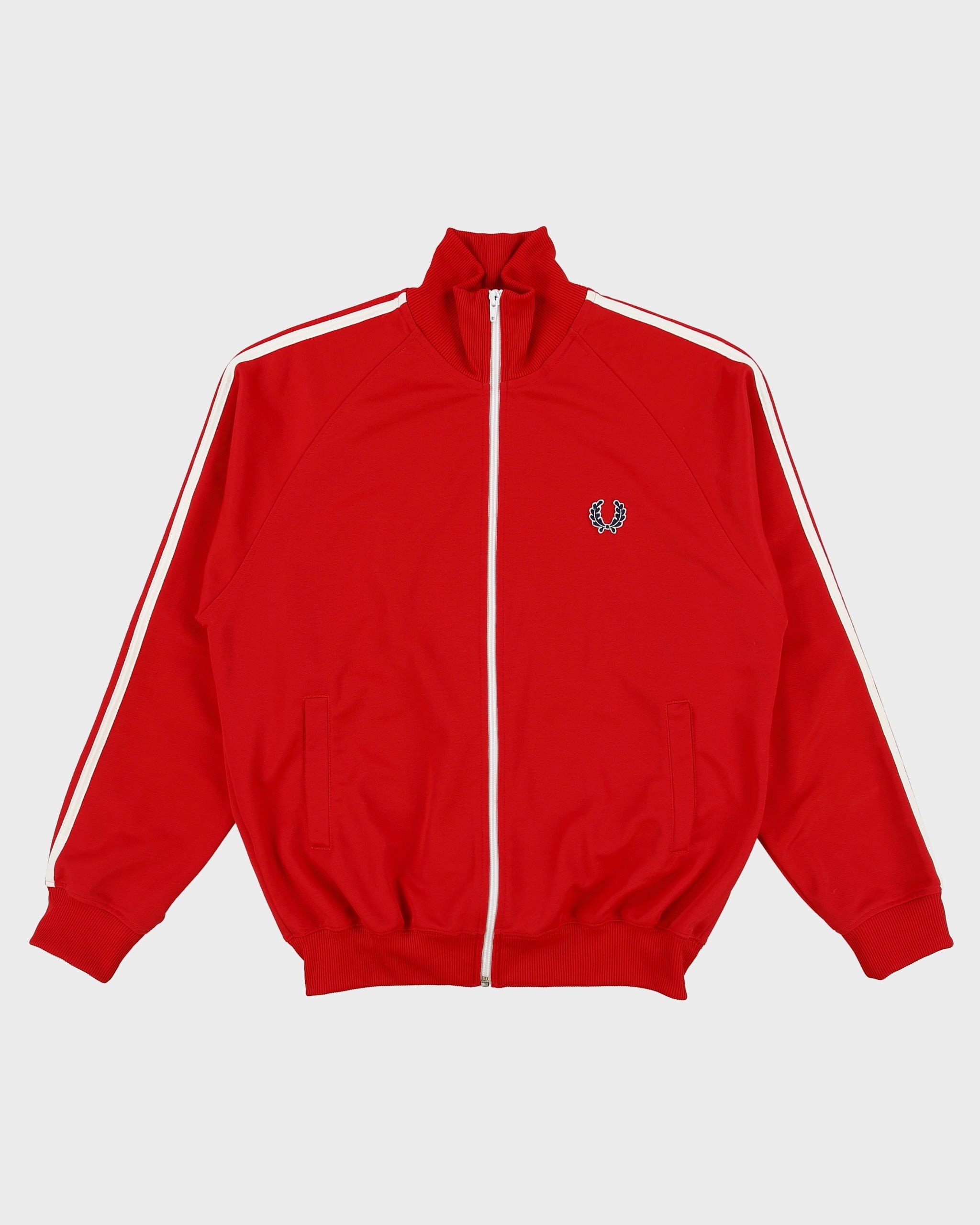 Fred Perry Laurel Stripe Taped Bomber Track Jacket M